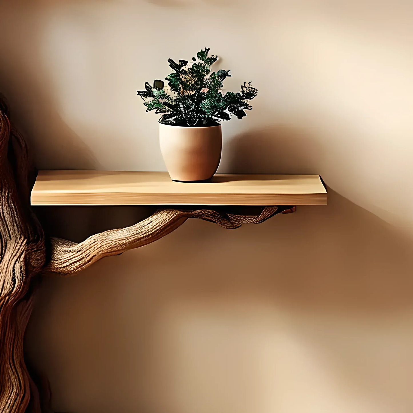 Wooden Tree-Shaped Children's Bookshelf
