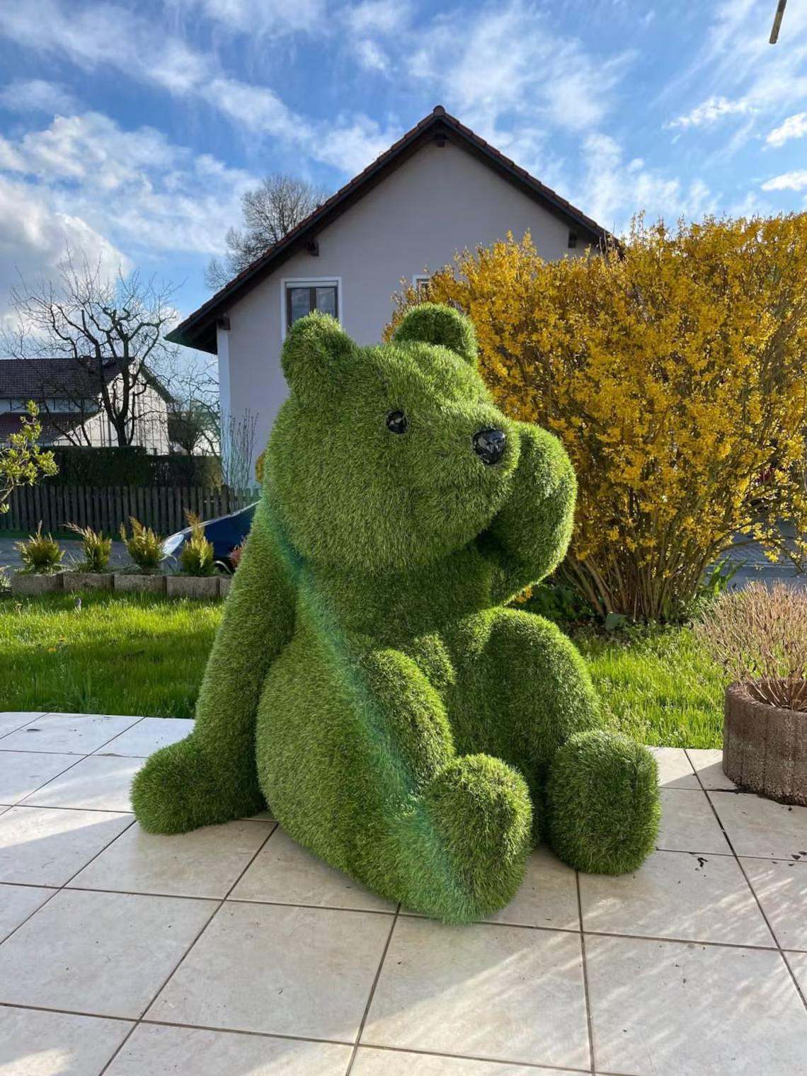 Outdoor Artificial Grass Animals -  Teddy bear